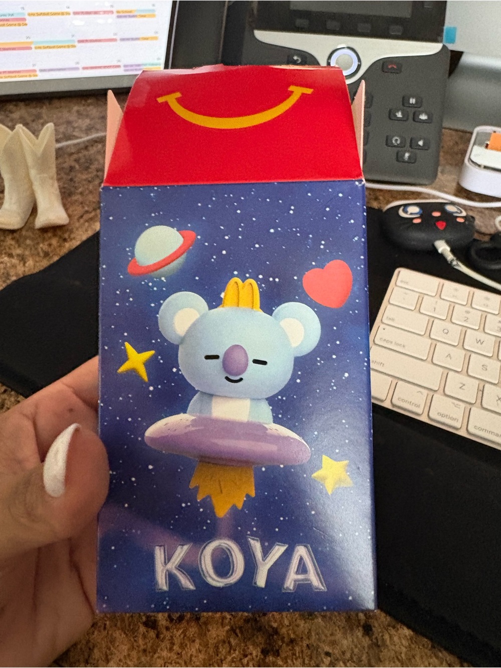 McDonald's KOYA Space Koala Toy Box - Blue, Red, Yellow